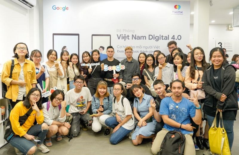 Những học viên tham gia khóa học Bệ phóng Việt Nam Digital 4.0 tại trung tâm giảng dạy năm 2018