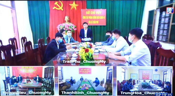 Cử tri xã Trần Phú kiến nghị với Tổ đại biểu bằng hình thức trực tuyến...