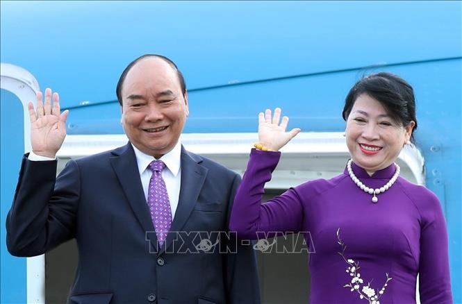 Chủ tịch nước Nguyễn Xuân Phúc và Phu nhân. Ảnh tư liệu: Thống Nhất/TTXVN