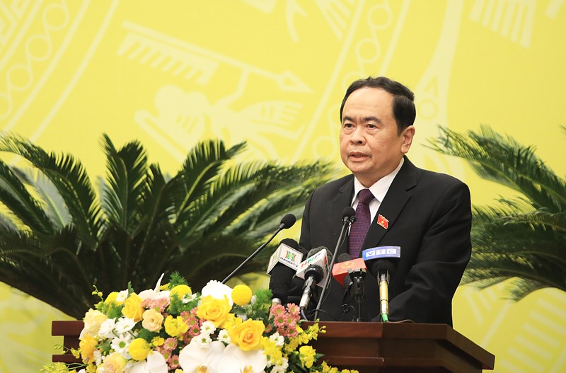 Đồng chí Trần Thanh Mẫn - Phó Chủ tịch Thường trực Quốc hội phát biểu chỉ đạo tại phiên khai mạc kỳ họp