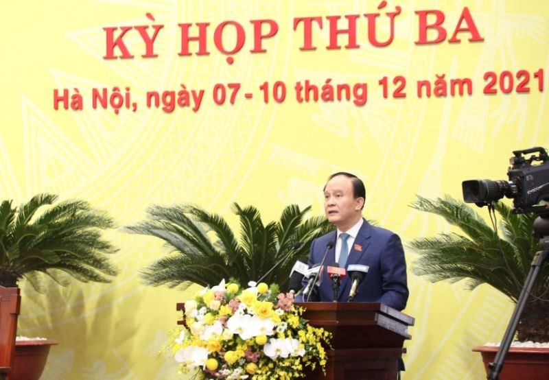 Chủ tịch HĐND TP Nguyễn Ngọc Tuấn phát biểu mở đầu phiên chất vấn