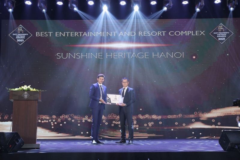 Dự án Sunshine Heritage Hà Nội xuất sắc giành giải Tổ hợp giải trí và nghỉ dưỡng tốt nhất Việt Nam 2021 - Best Entertainment and Resort Complex Vietnam 2021.