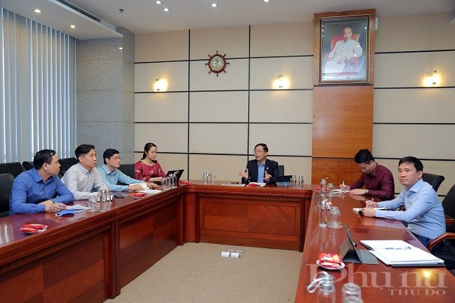 Ông Trần Quang Dũng - Trưởng ban Truyền thông và Văn hóa doanh nghiệp PVN kết luận buổi làm việc.