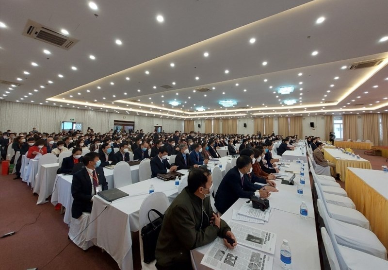 Đại hội Hội Nhà báo Việt Nam lần thứ XI có sự tham dự của 460 đại biểu chính thức, chiếm 83,65% đại biểu dự Đại hội. (Ảnh: T.V)