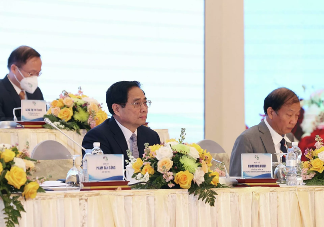 Thủ tướng Phạm Minh Chính dự Đại hội Phòng Thương mại và Công nghiệp Việt Nam lần thứ VII.