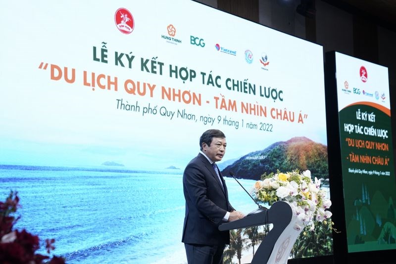 Ông Đoàn Văn Việt - Thứ trưởng Bộ Văn hóa Thể thao và Du lịch phát biểu tại sự kiện. Ảnh: Hưng Thịnh Land