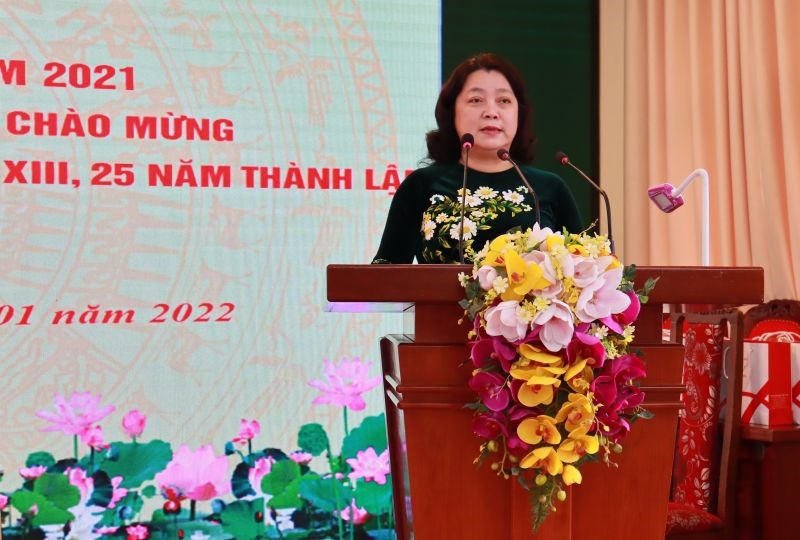 Đồng chí Nguyễn Thị Thu Thuỷ - Phó Chủ tịch Thường trực Hội LHPN TP phát biểu chỉ đạo hội nghị