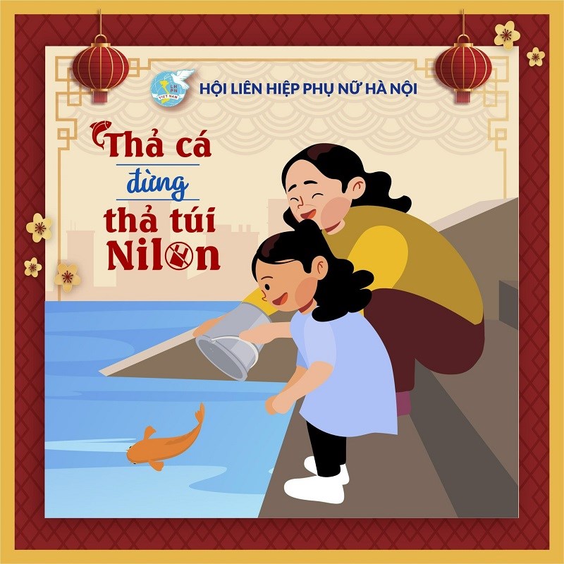 Những ngày trước đó, Hội LHPN Hà Nội cũng đã triển khai tuyên truyền cán bộ, hội viên phụ nữ và người dân với thông điệp Thả các đừng thả túi nilon