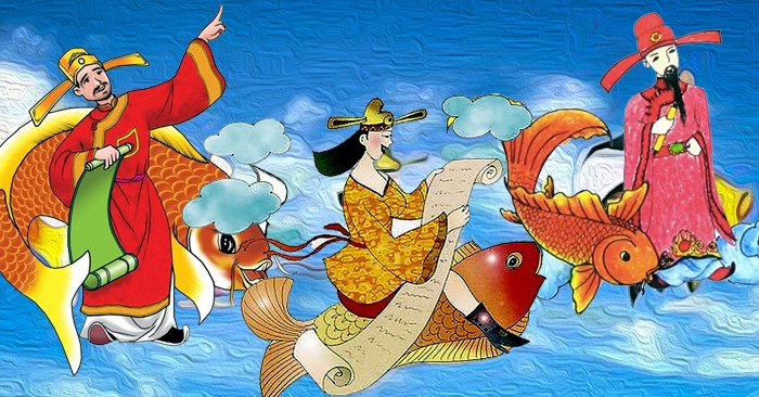 Cá chép tượng trưng cho phương tiện tiễn ông Công, ông Táo lên chầu trời.