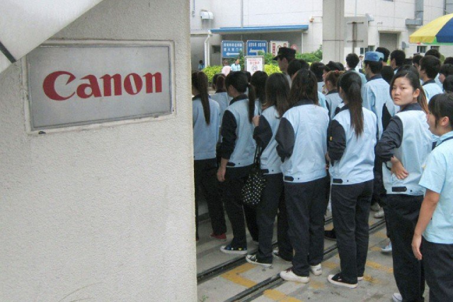 Chi nhánh nhà máy ở Chu Hải của Canon có 1.325 nhân viên.