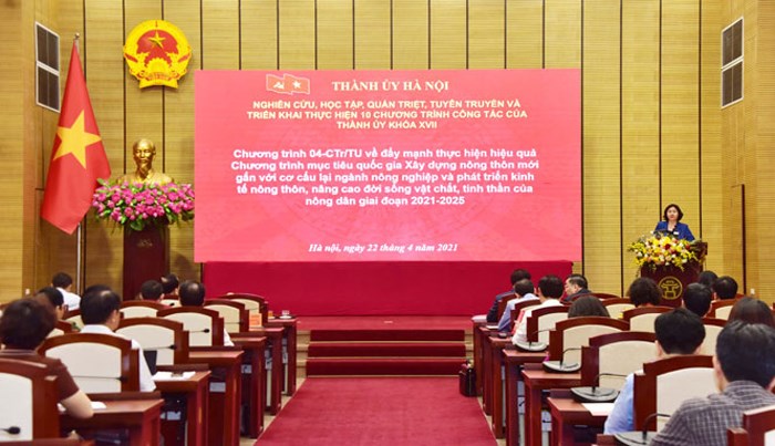 Thành ủy Hà Nội tổ chức quán triệt 10 chương trình công tác bằng hình thức trực tuyến và truyền hình trực tiếp