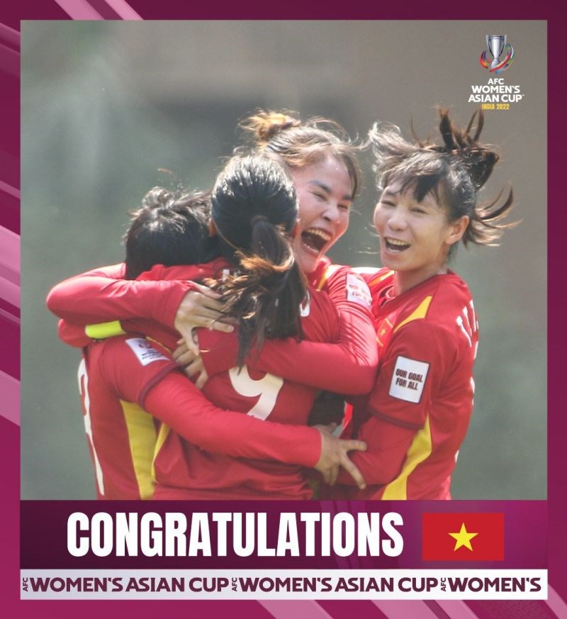 Niềm vui chiến thắng của tuyển nữ Việt Nam