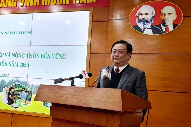 Bộ trưởng Bộ Nông nghiệp & PTNT Lê Minh Hoan phát biểu tại buổi họp báo