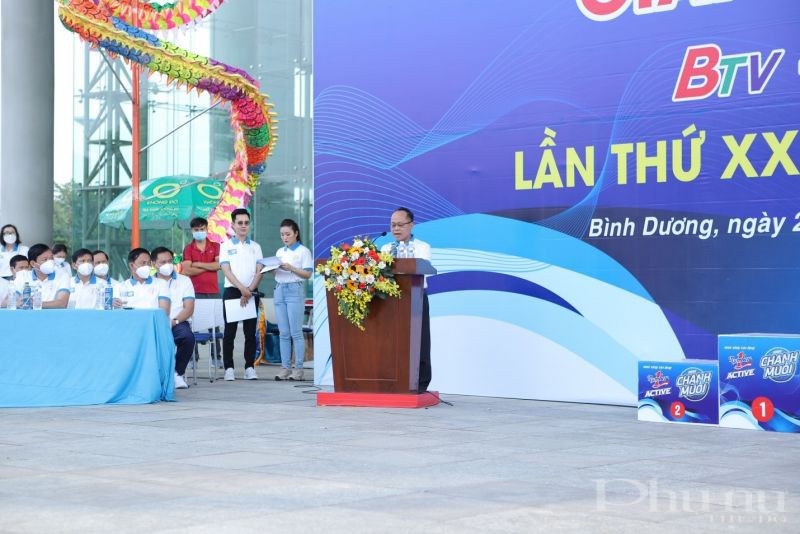 Đại diện Tập đoàn Tân Hiệp Phát phát biểu tại giải Việt dã BTV Number 1 lần thứ 23