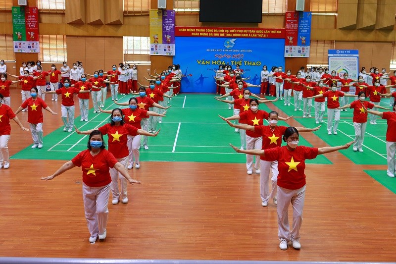 Hội LHPN quận Long Biên:  Tưng bừng ngày hội văn hóa thể thao trong cán bộ, hội viên phụ nữ - ảnh 6