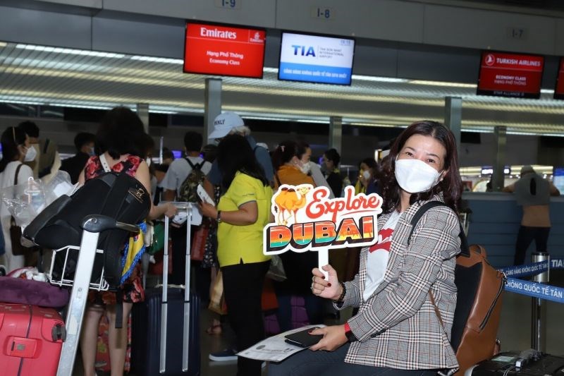 Những du khách Việt Nam đến Dubai du lịch kết hợp tham gia sự kiện xúc tiến thương mại 	Ảnh: VT