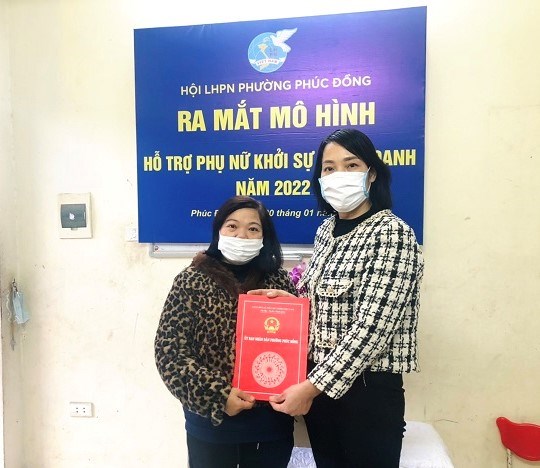 Hội LHPN phường Phúc Đồng, quận Long Biên ra mắt mô hình “Hỗ trợ phụ nữ khởi sựkinh doanh”