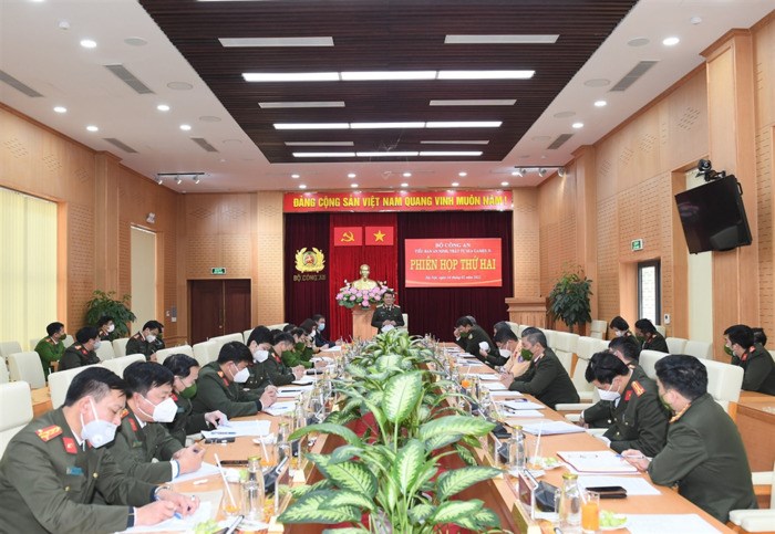 Công an Hà Nội tham dự phiên họp thứ hai rà soát, đánh giá toàn diện các mặt công tác đã triển khai và xác định các nhiệm vụ trọng tâm tổ chức SEA Games 31, do Thượng tướng Lương Tam Quang, Ủy viên Trung ương Đảng, Thứ trưởng Bộ Công an, Trưởng Tiểu ban ANTT SEA Games 31 chủ trì, ngày 24/2/2022.