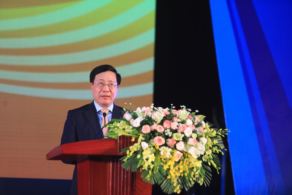 Phó Thủ tướng Thường trực Chính phủ Phạm Bình Minh phát biểu tại lễ xuất quân Đoàn Thể thao Việt Nam tham dự SEA Games 31.