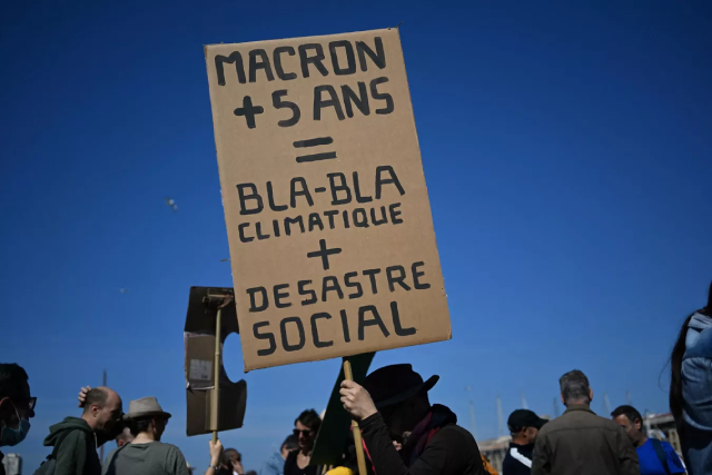 Người biểu tình tại Marseille, miền nam nước Pháp.