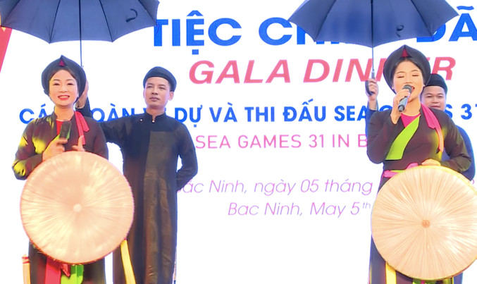 Bắc Ninh tổ chức gala dinner với phần biểu diễn nghệ thuật truyền thống chào mừng các đoàn VĐV (ảnh: MH)