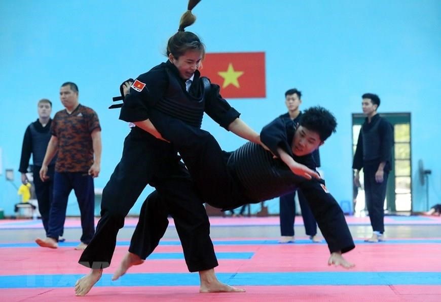 Pencak silat từng là mỏ vàng của thể thao Việt Nam ở mỗi kỳ Đại hội Thể thao Đông Nam Á. Ảnh TTXVN
