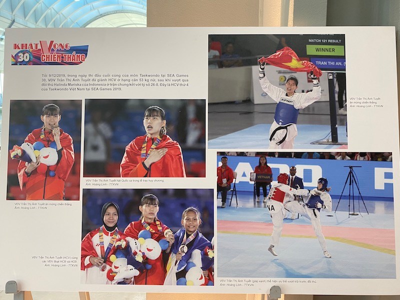 Hình ảnh các cô gái vàng thể thao Việt Nam nổi bật tại trưng bày ảnh chào mừng SEA Games 31 - ảnh 7