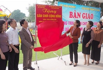 Hội LHPN Hà Nội khánh thành sân chơi cộng đồng 500m² tại xã Đồng Tâm - ảnh 1