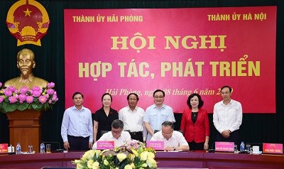 Hà Nội và Hải Phòng tăng cường hợp tác trong công tác quy hoạch, thu hút nguồn lực xã hội - ảnh 1