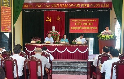Bí thư Thành ủy Hà Nội Hoàng Trung Hải tiếp xúc cử tri huyện Ba Vì - ảnh 1