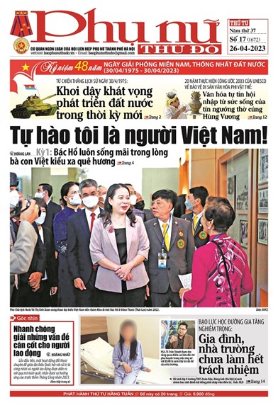 Báo Phụ nữ Thủ đô 17-23 số 1672