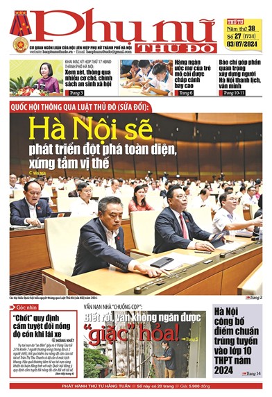 Báo Phụ nữ Thủ đô 27-24 số 1734