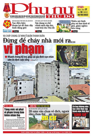 Báo Phụ nữ Thủ đô 38-23 số 1693
