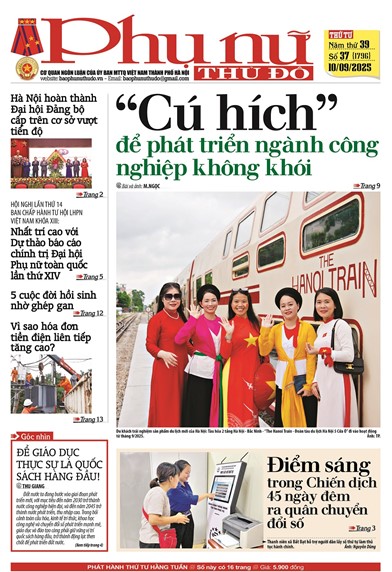 Báo Phụ nữ Thủ đô 37-25 số 1796