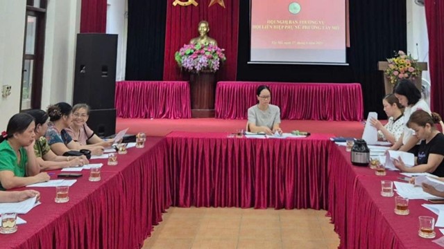 Hội LHPN phường Tây Mỗ (mới) vận hành thử nghiệm bộ máy và triển khai nhiệm vụ 6 tháng cuối năm 