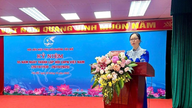 Hội LHPN phường Tây Mỗ kỷ niệm 95 năm ngày thành lập Hội LHPN Việt Nam