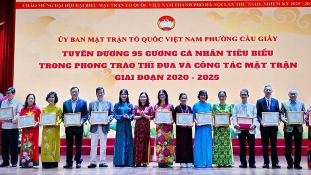 95 cá nhân tiêu biểu trong công tác Mặt trận phường Cầu Giấy