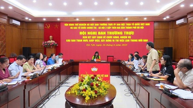 ​  Hà Nội: Vận hành thử bộ máy Ban Thường trực Ủy ban MTTQ Việt Nam 2 cấp