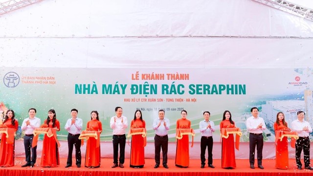 Hà Nội: Khánh thành Nhà máy đốt rác phát điện Seraphin, công suất 2.250 tấn/ngày, đêm
