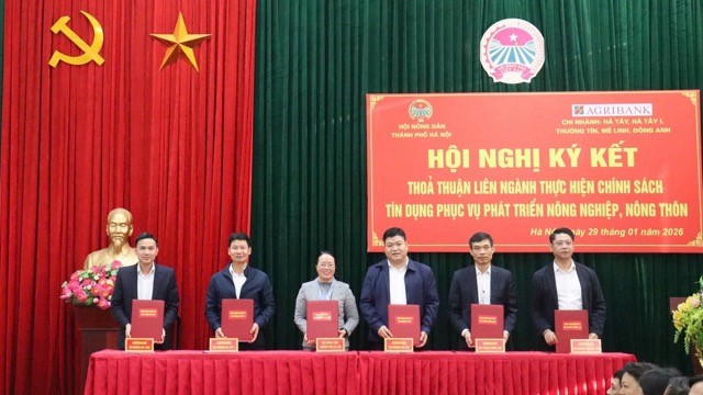 Hội Nông dân Hà Nội và Agribank ký kết thỏa thuận liên ngành về tín dụng nông nghiệp, nông thôn