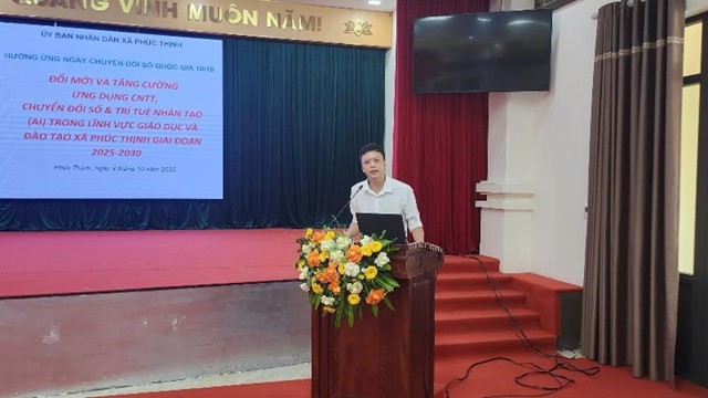 Xã Phúc Thịnh tiên phong ứng dụng AI vào giáo dục, hướng tới chuyển đổi số toàn diện