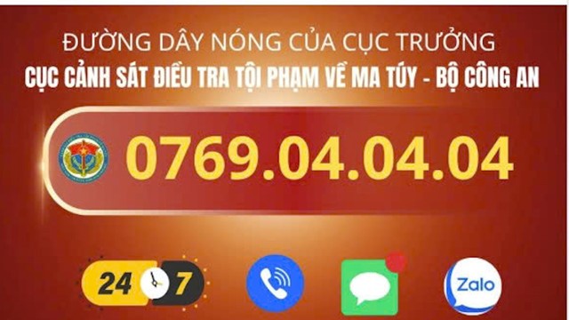 Cục trưởng Cục Cảnh sát điều tra tội phạm về ma túy công khai đường dây nóng