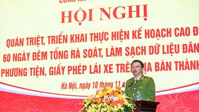 Hà Nội: Triển khai cao điểm 60 ngày đêm tổng rà soát, làm sạch dữ liệu đăng ký phương tiện, giấy phép lái xe