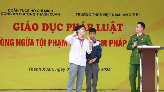 Phường Thanh Xuân đẩy mạnh tuyên truyền pháp luật trong trường học