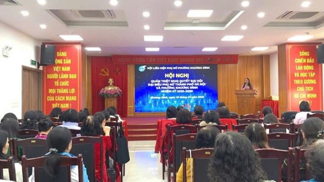 Hội LHPN phường Khương Đình quán triệt Nghị quyết Đại hội đại biểu Phụ nữ thành phố nhiệm kỳ 2025-2030