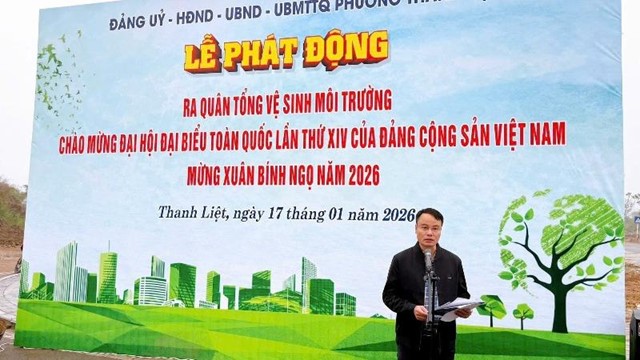 Phường Thanh Liệt ra quân vệ sinh môi trường, xây dựng đô thị xanh – sạch – đẹp 