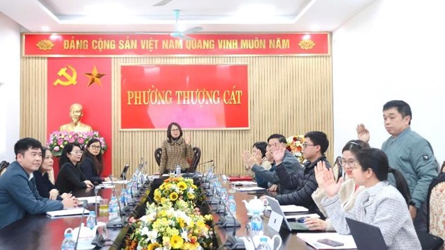 Hiệp thương thống nhất danh sách sơ bộ 33 người ứng cử đại biểu Hội đồng nhân dân phường Thượng Cát