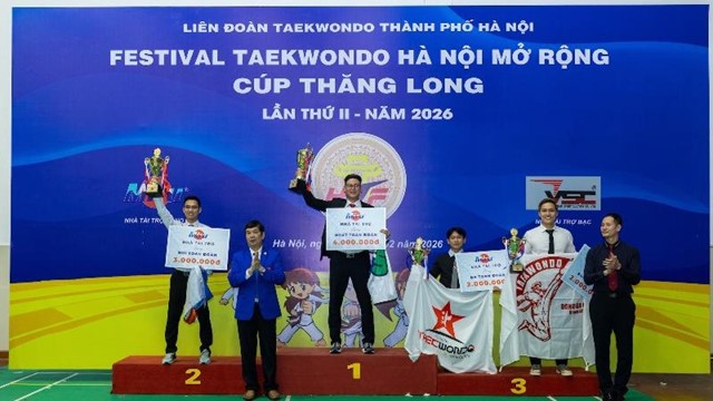 Taekwondo Kids Việt Nam nhất toàn đoàn tại Festival Taekwondo Hà Nội mở rộng - Cúp Thăng Long 2026