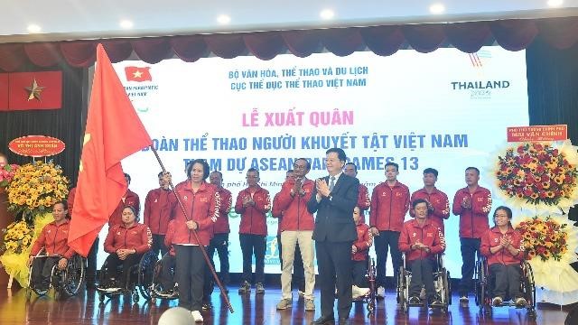 Lễ xuất quân của Đoàn Thể thao người khuyết tật Việt Nam tham dự ASEAN Para Games 13