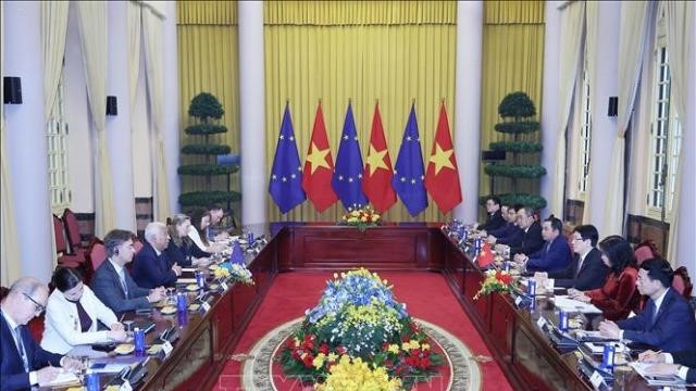 Chủ tịch Hội đồng châu Âu rời Hà Nội, kết thúc chuyến thăm chính thức Việt Nam